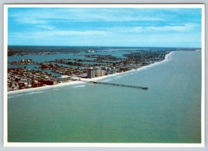 Clearwater Beach, Florida, Chrome Aerial View Postcard #8