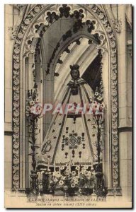 Clery Old Postcard Notre Dame Statue in solid oak