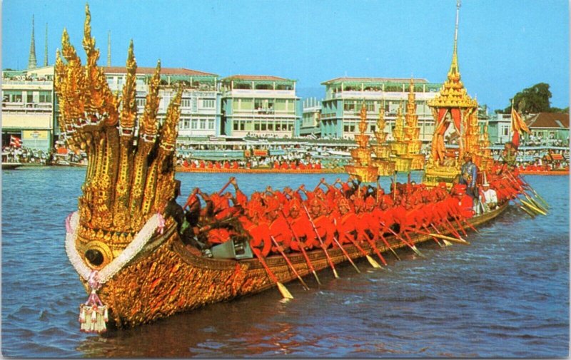 Postcard Thailand - Bangkok - Nakaraj Barge in Processsion