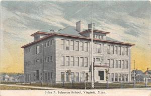 B70/ Virginia Minnesota Mn Postcard c1910 John A Johnson School Building