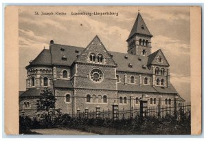 c1910 St. Joseph Church Luxemburg - Limpertsberg Unposted Antique Postcard