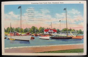 Vintage Postcard 1941 Cummings Park Yacht Club, Stamford, Connecticut (CT)