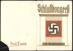 3rd Reich Germany 1936 Reichsparteitag Congress Hall Closing Ceremonies H 111777