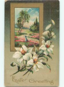 Divided-Back EASTER SCENE Great Postcard AA1653
