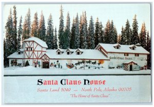 c1960's Santa Claus House Exterior Design Scene North Pole Alaska AK Postcard 