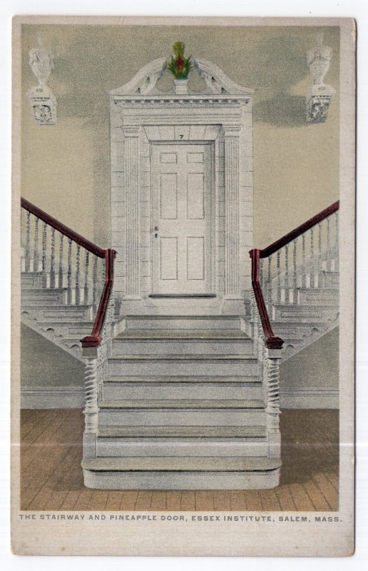 Salem, Mass, The Stairway and Pineapple Door, Essex Institute