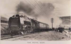 The Royal Scot Train Climbing Beattock Bank Scotland Old Real Photo Postcard