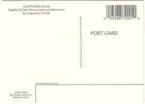 Castillo De San Marcos, Courtyard Scene, St. Augustine, Florida, Chrome Postcard