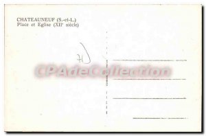 Old Postcard Chateauneuf Square And Church