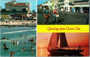 Greetings From Ocean City Maryland Multi View Postcard