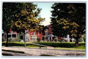 1909 House Of Mercy Hospital Springfield Massachusetts MA Antique Postcard 