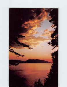 Postcard Sunset On Chuckanut Drive, Washington