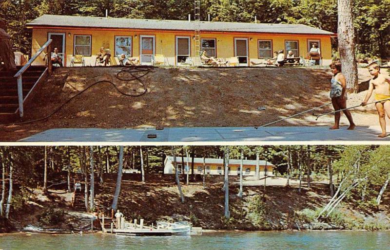 Gaylord Michigan Dixon Lake Apt Motel Multiview Vintage Postcard K59528 