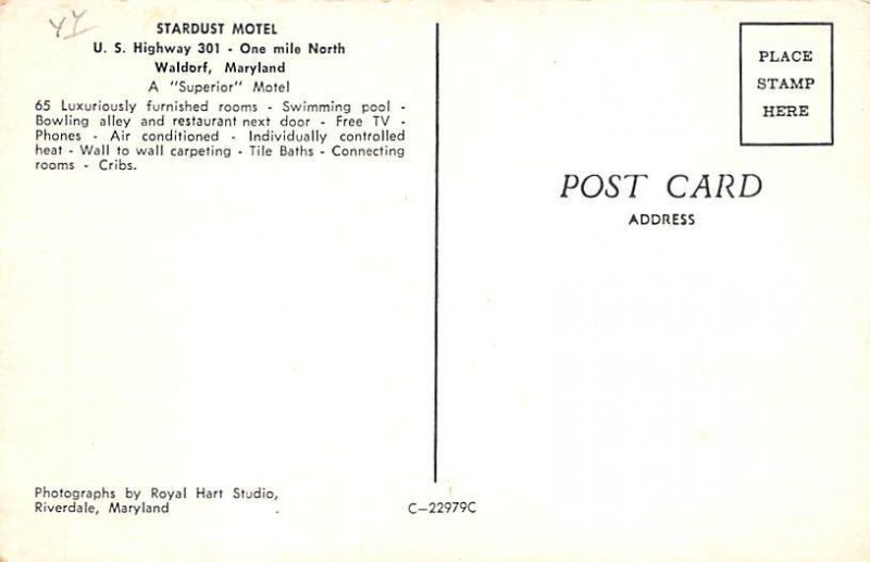 Stardust Motel one mile north Waldorf - Waldorf, Maryland MD