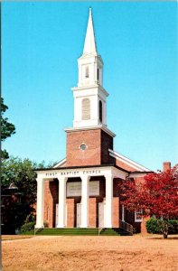 Swainsboro, GA Georgia  FIRST BAPTIST CHURCH  Emanuel County  VINTAGE  Postcard