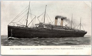 R.M.S. Baltic Steamer Water Transportation 24,000 Tons Postcard
