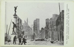 C.1906 San Francisco Earthquake Phelan Monument Vintage Postcard P97 