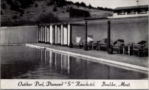 Outdoor Pool Diamond S Ranchotel Hotel Boulder MT POSTCARD
