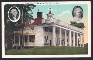 Washington's Mansion Mt Vernon Virginia unused c1920's