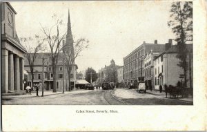 View of Cabot Street, Beverly MA Undivided Back Vintage Postcard D77