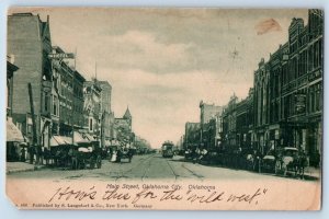 Oklahoma City Oklahoma Postcard Main Street Exterior View Building 1905 Vintage