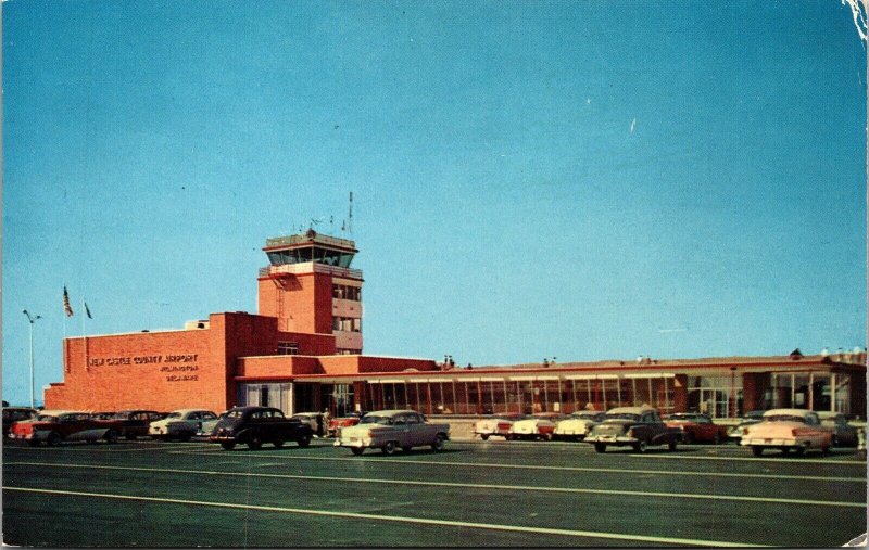 Terminal Building New Castle County Airport Old Cars Postcard VTG UNP Vintage 