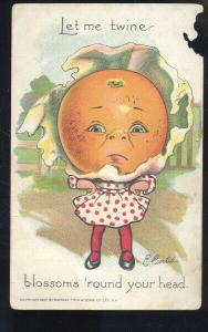 FRUIT PEOPLE ORANGE SIGNED E. CURTIS POND CREEK OKLAHOMA FAIR PLAY MISSOURI