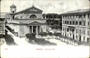 Anzio Italy Piazza Pia Birdseye View c1900-20s Vintage Postcard