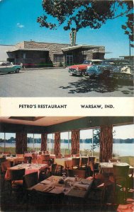 Postcard Indiana Warsaw Petro's Restaurant Inc 1950s Cook 23-3040