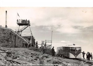 Pikes Peak Colorado Summit House Train Station Real Photo Postcard AA59612