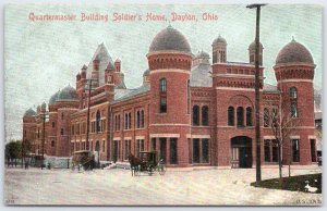 Vintage Quartermaster Building Soldier's Home Dayton Ohio Postcard