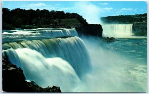 Postcard - American Falls at Prospect Point and Horseshoe Falls - Niagara Falls