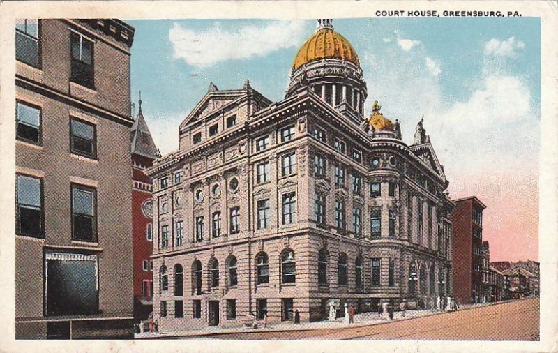 Postcard Court House Greensburg PA