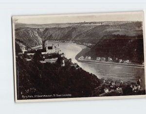 Postcard Burg Katz, Loreley, St. Goarshausen, Germany