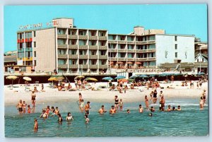 Rehoboth Beach Delaware Postcard Atlantic Sands Motel Boardwalk Baltimore c1960