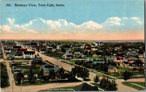 Aerial View, Residences Twin Falls ID Vintage Postcard C58