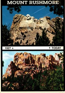 South Dakota Black Hills Mount Rushmore 1927 View and Now