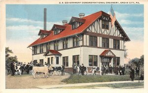 J12/ Grove City Pennsylvania Postcard c1910 US Government Creamery Cows 61