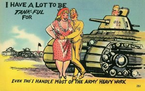 Postcard Comical Military, I Have A Lot To Be Thankful For.         N2