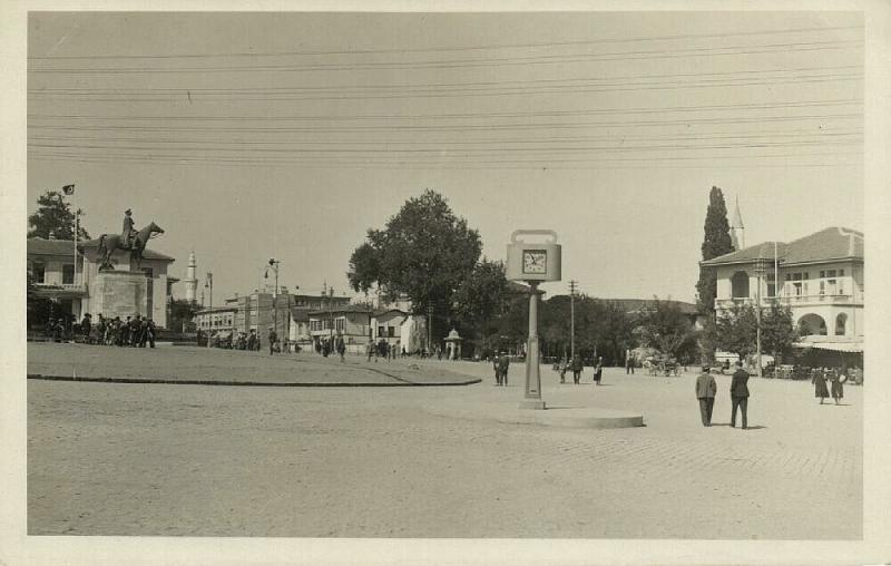 turkey, BURSA BROUSSE, Bursadan Selamlar, Atatürk Statue (1930s) RPPC