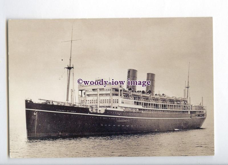 LN1526 - P&O Liner - Viceroy of India , built 1929 - modern postcard