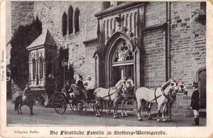 Wernigerode Germany Royal Family Horse Carriage Vintage Postcard JE359658