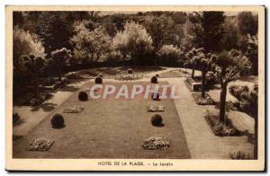 Old Postcard Montargis Hotel Beach The garden