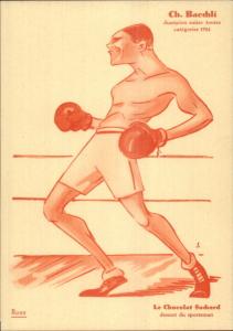 Suisse Swiss Boxing Caricatures Boxers Chocolats Suchard Set 6 Postcards gfz