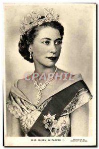 Old Postcard Queen Elizabeth II