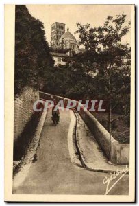 Old Postcard A G A Angouleme Old Rue Saint Martin and the Cathedral