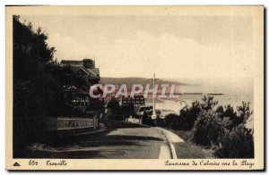 Old Postcard Trouville Queen of Beaches Panorama Calvary to the beach
