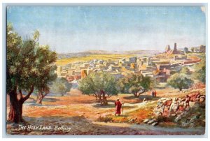 c1910 Holy Land Bethany Jerusalem Palestine Oilette Tuck Art Postcard