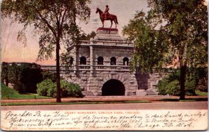 USA Chicago Grant Monument Lincoln Park Illinois Vintage Postcard C004