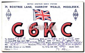 Postcard Old Telegraphie G6KC Boxtree Lane Harrow Weald Middlesex